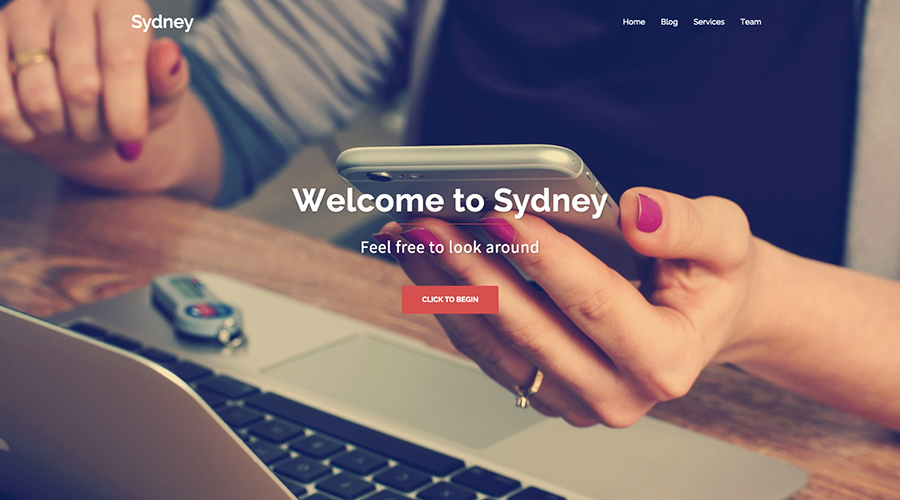 Tema WordPress grátis de Sydney