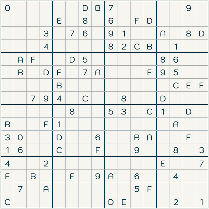 Hexadoku play the 16x16 sudoku variant mastering sudoku
