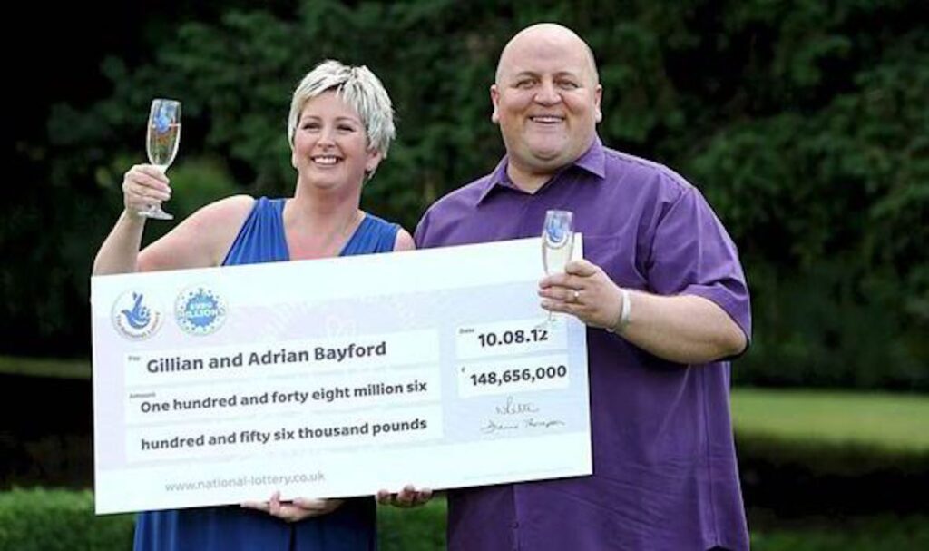 Adrian and Gillian Bayford Lottery Winners