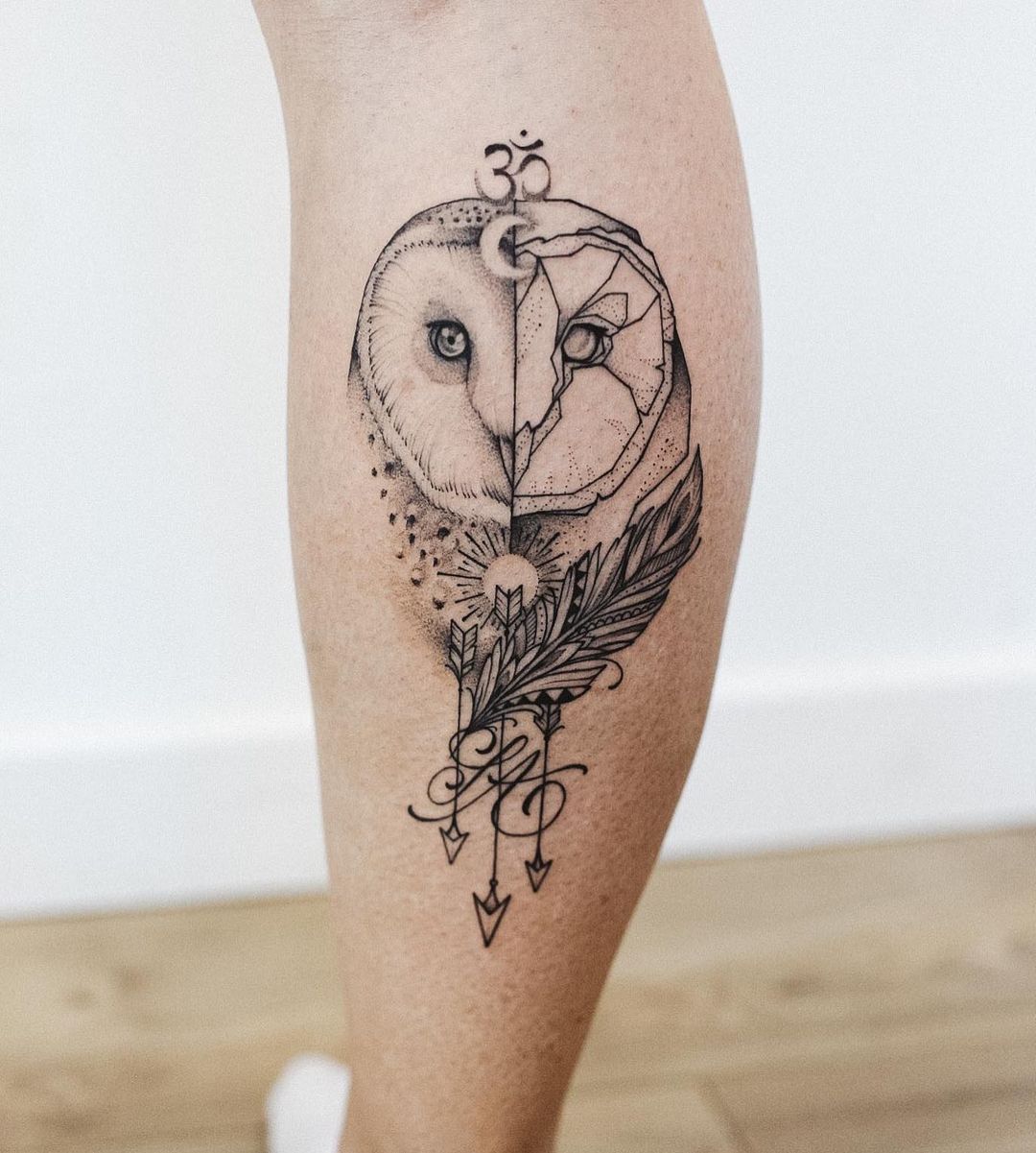 owl and arrow tattoo