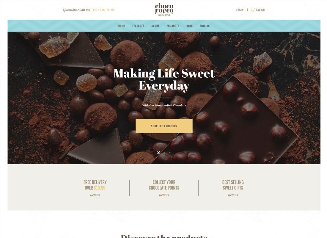 ChocoRocco |  Tema WordPress Empresa de Chocolate