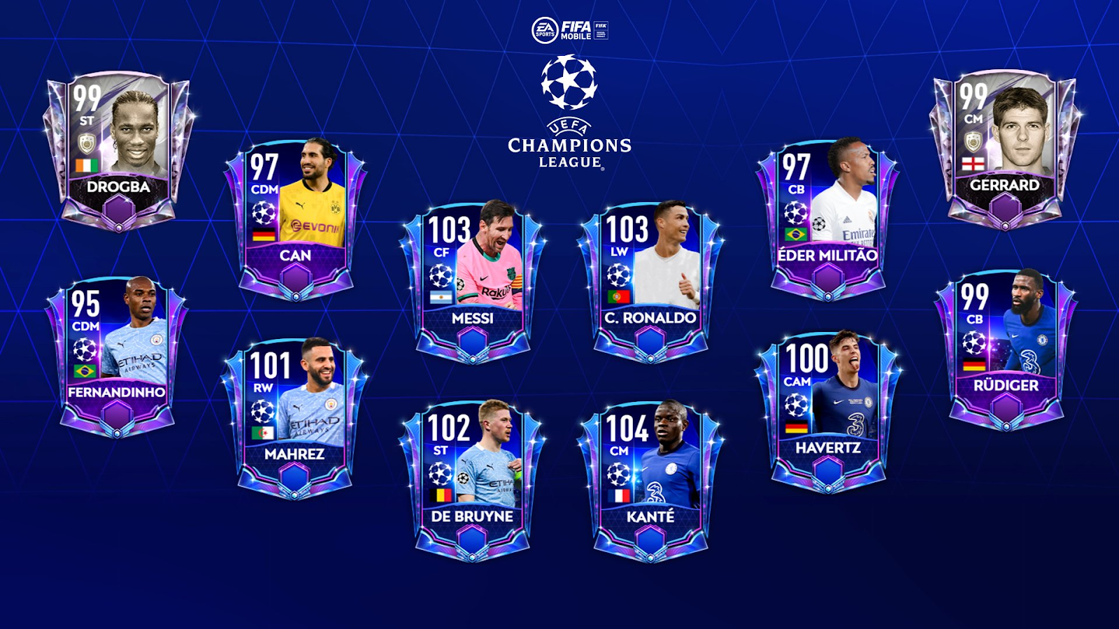 Champions league player cards