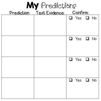 Resultado de imagen de predicting graphic organizer"