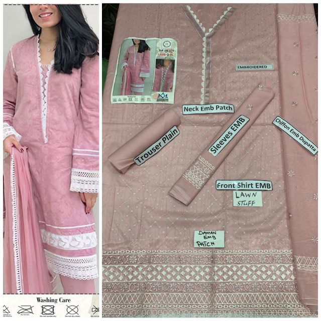 Mix Brand LAWN 3PC Suit Front Shirt Heavy Embroidered SUMMER COLLECTION Appi Store