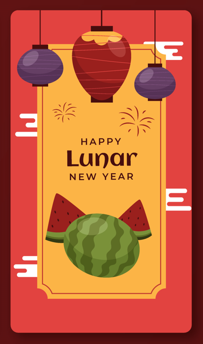Mẫu thiết kế Happy New Year : Tạo không khí mùa xuân rộn ràng (2) 