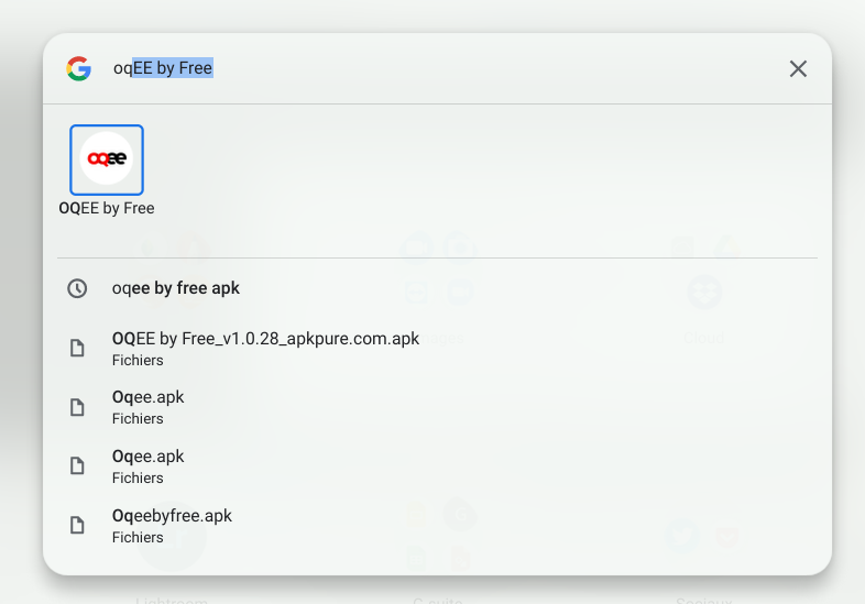 Retrouver une application avec le lanceur d'application sur Chrome OS