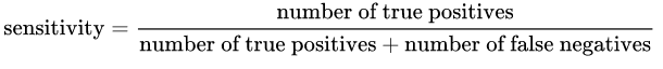 sensitivity formula