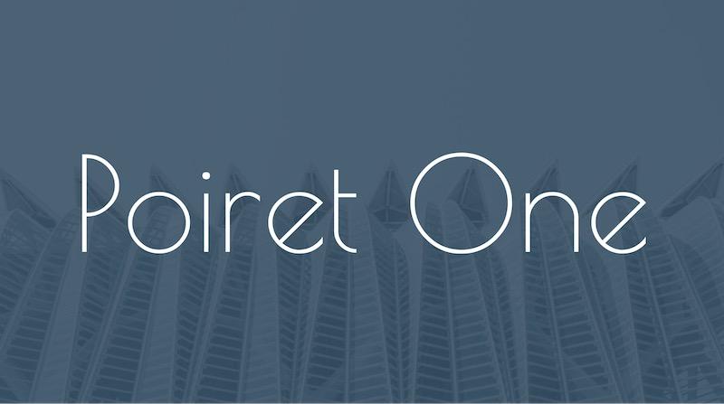 Free Elegant Fonts - Poiret One