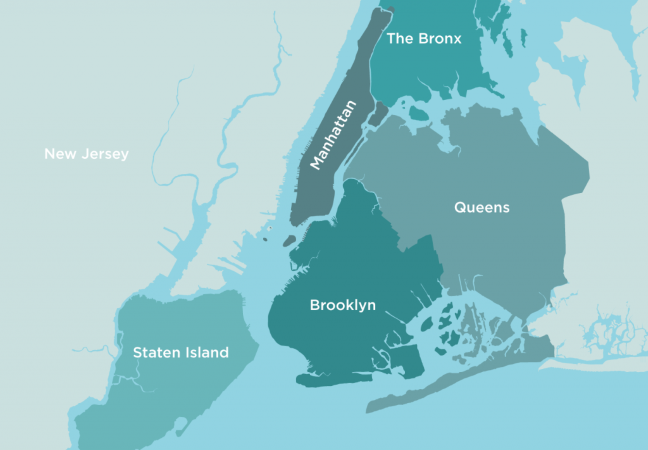 Map of NYC Boroughs