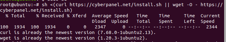 install CyberPanel on Ubuntu 20.04