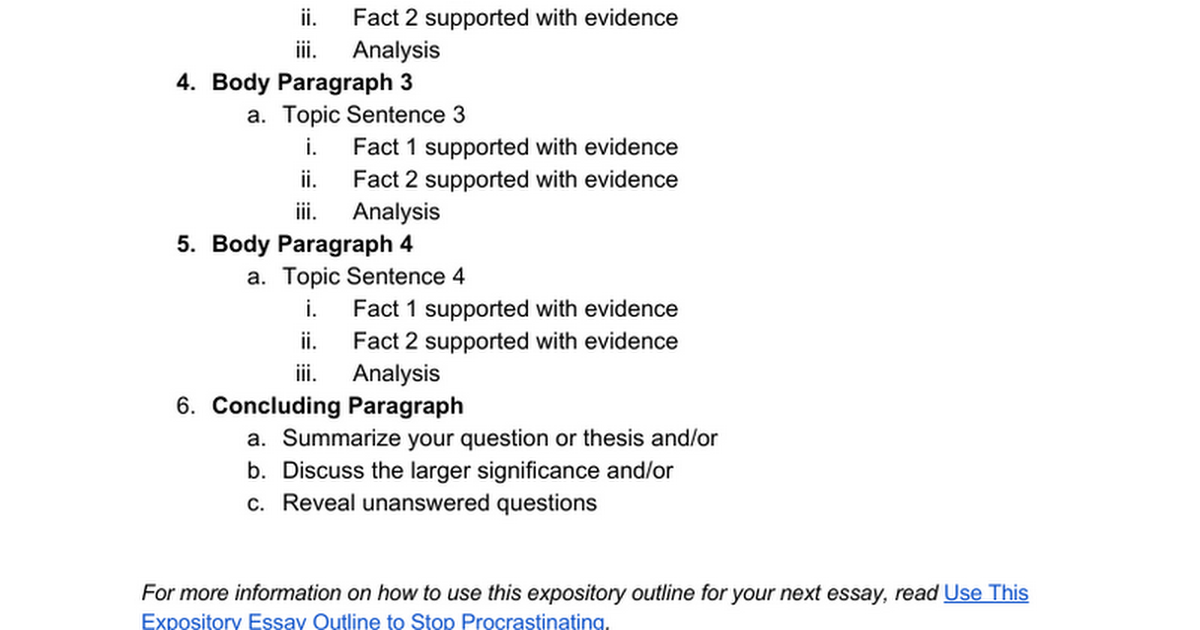 how to make an essay outline