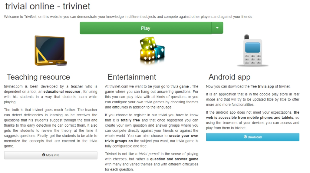 gamification tools - Trivenet screenshot