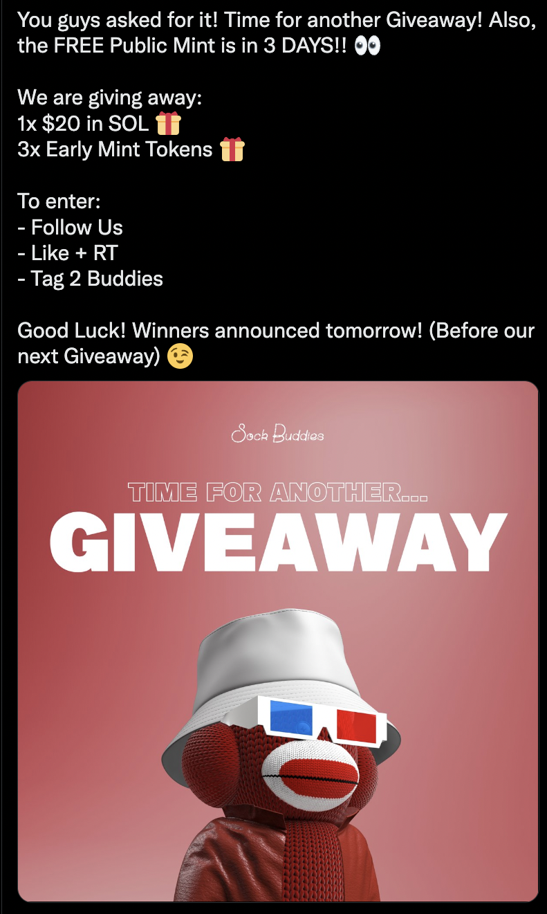 twitter nft giveaway