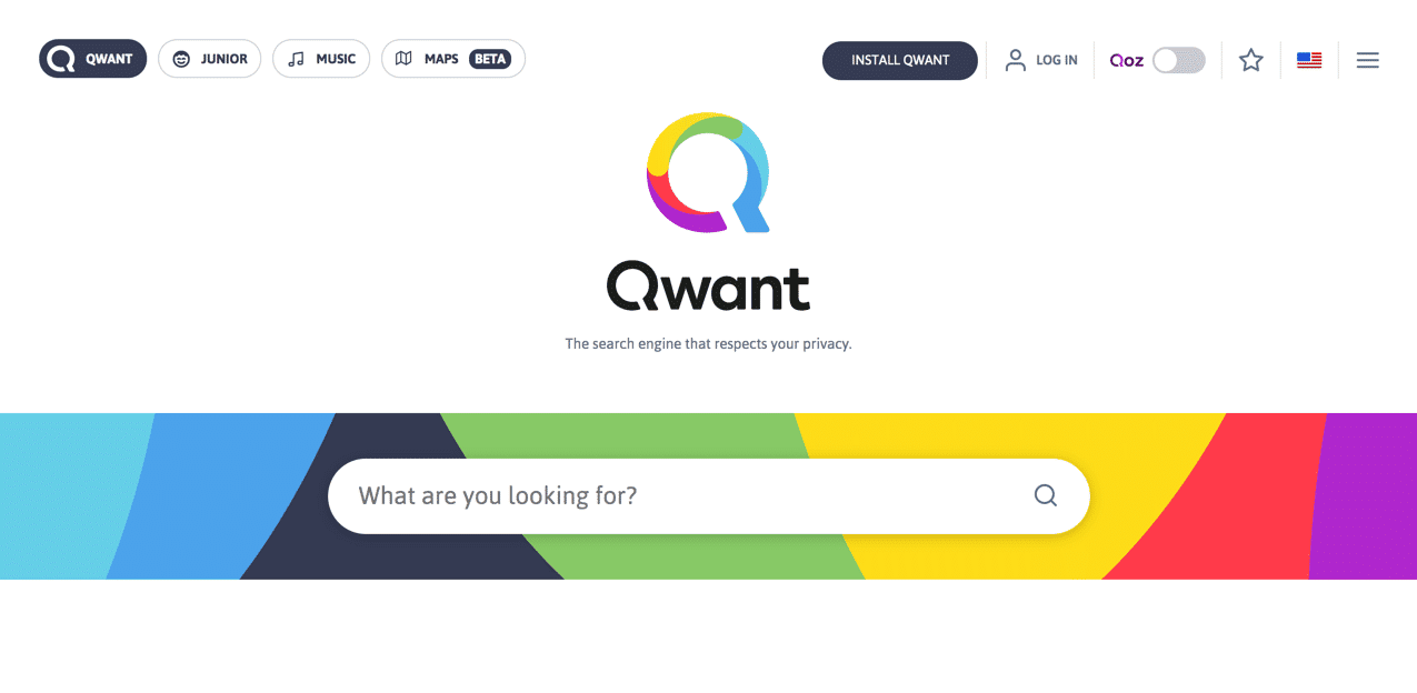 Qwant search engine screenshot