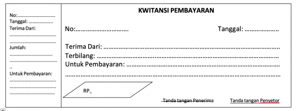 kwitansi kosong