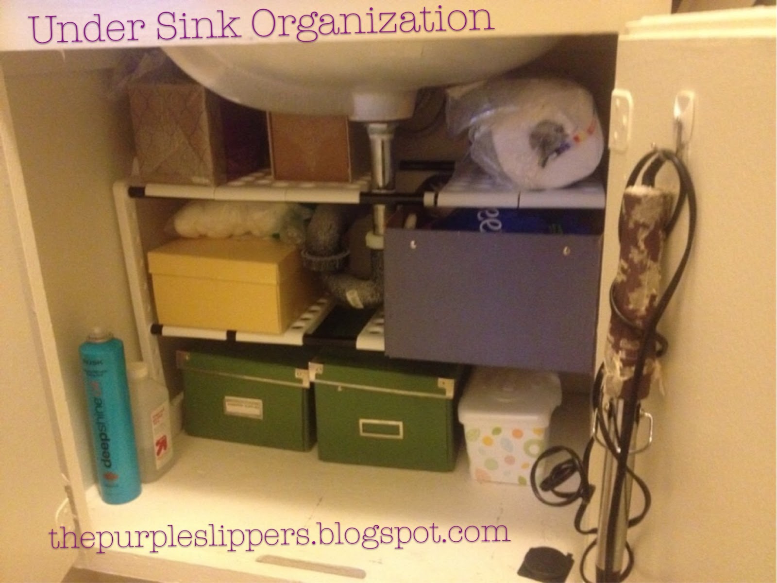 Under the bathroom sink organization