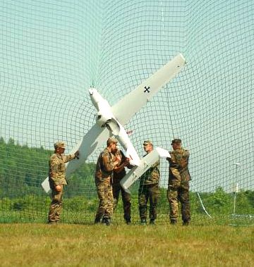 A LUNA drone caught with a landing-net picture by: EUCOM ~