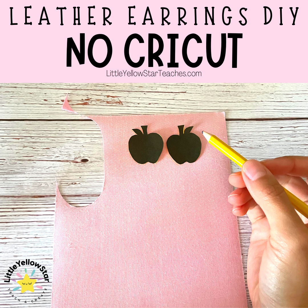 Pin Me for future reference on how to make faux leather earrings without Cricut Machine! This blog shows you how to DIY your back to school accessories.