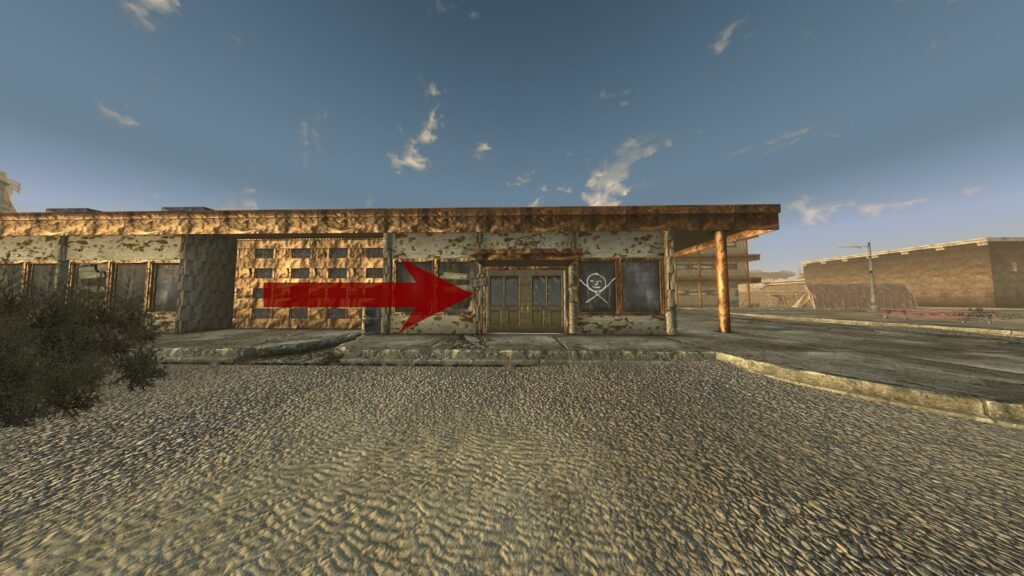 Entrance to the New Vegas Medical Clinic. | Fallout: New Vegas