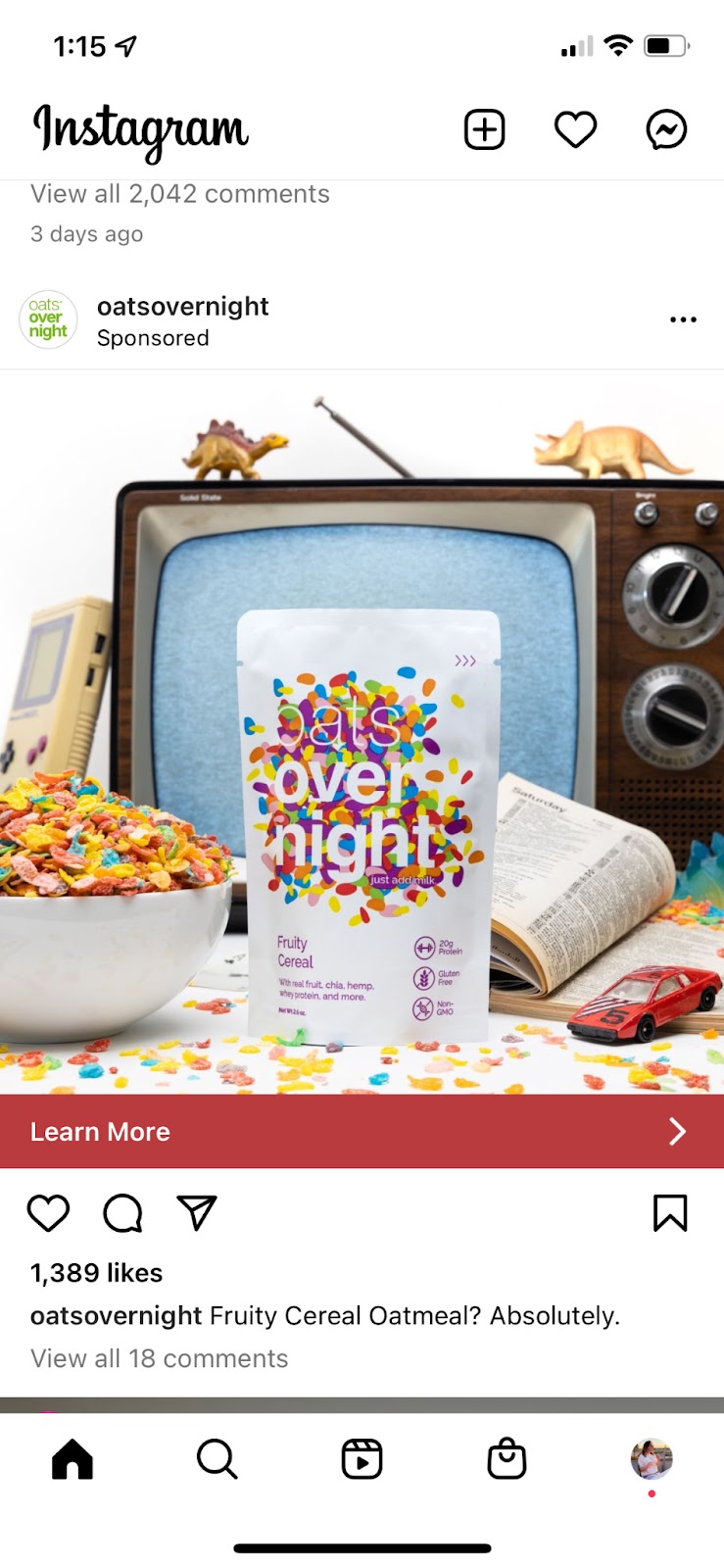 an example of an engaging Instagram ad