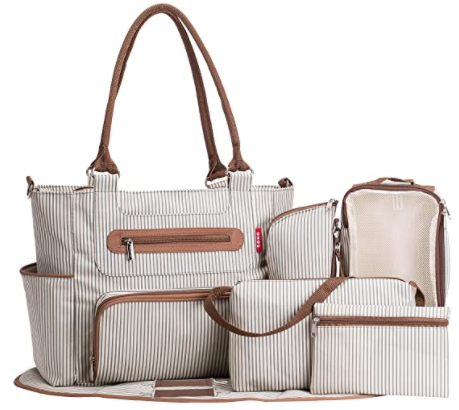 SoHo Collection, Grand Central Station 7 pieces Diaper Bag set
