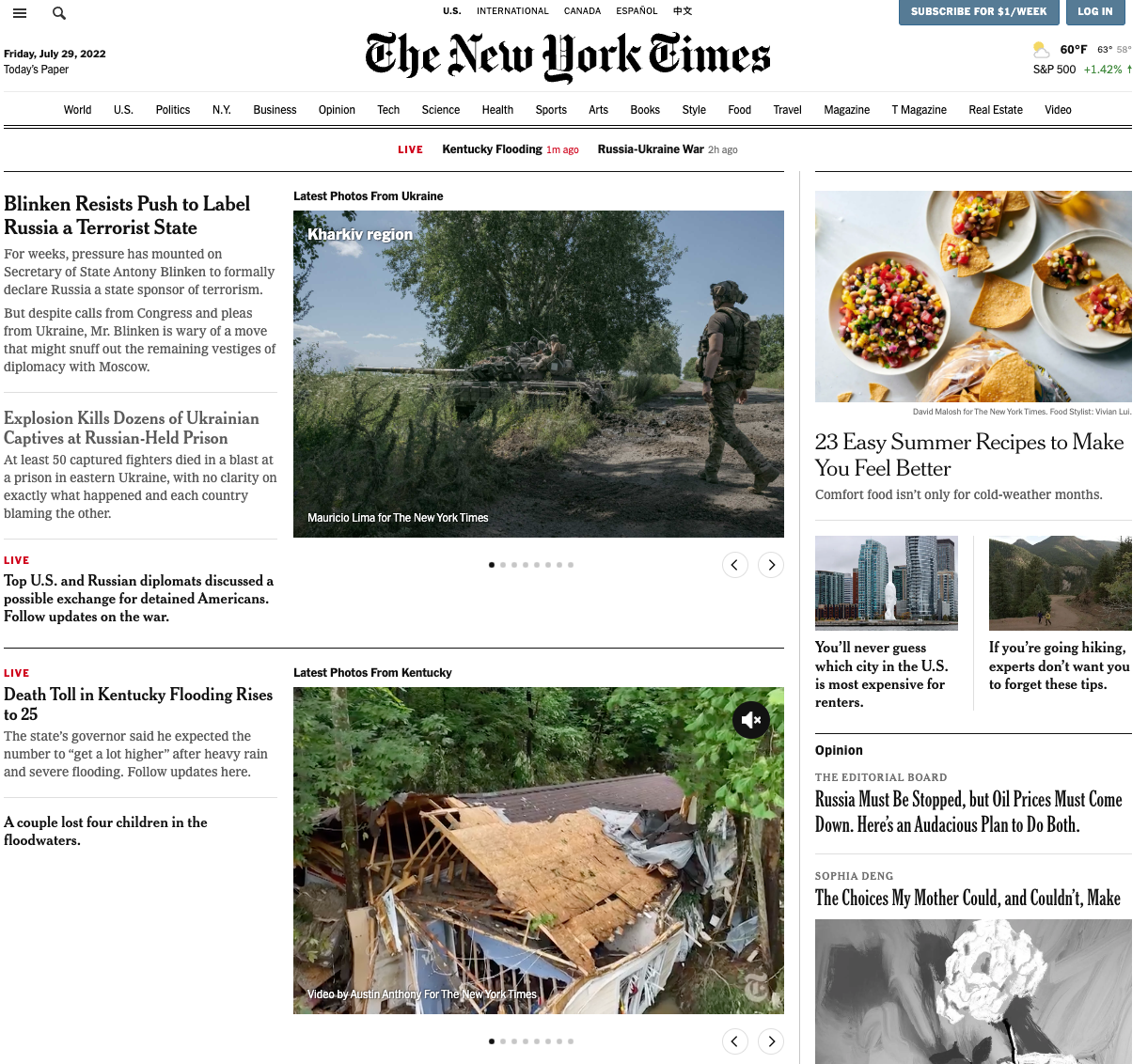 Image from The New York Times showing a Ukrainian soldier in the Kharkiv region.