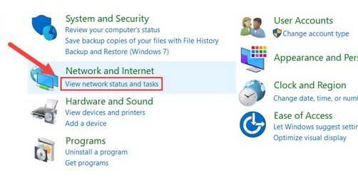 View network status and tasks