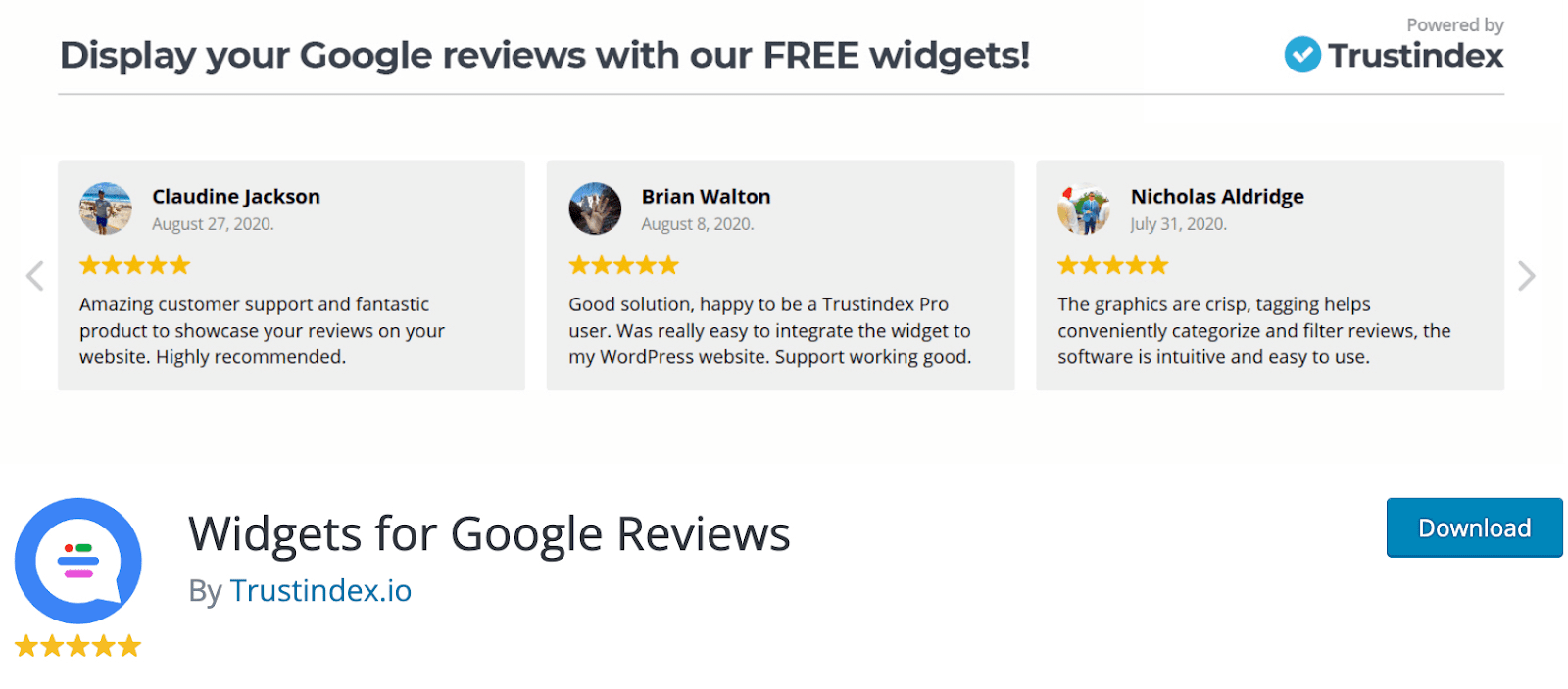 Google review plugin: Widgets for Google Reviews