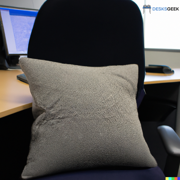 An image showing A Pillow on the Desk's Chair