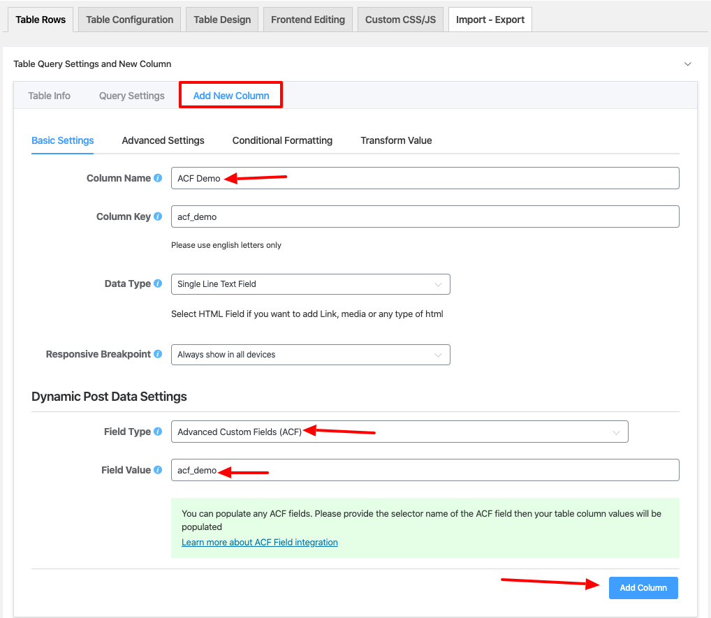 simple ways to add data to WordPress tables from posts