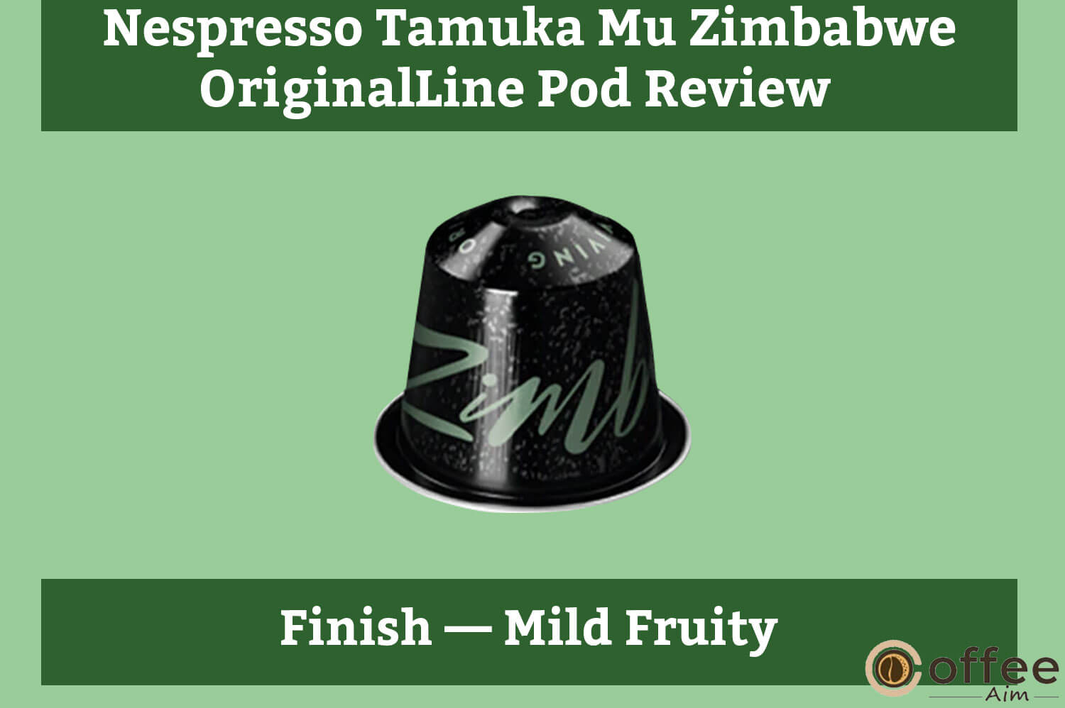 The image depicts the finish of "Nespresso Tamuka Mu Zimbabwe OriginalLine Pod," discussed in the review "Nespresso Tamuka Mu Zimbabwe OriginalLine Pod Review."