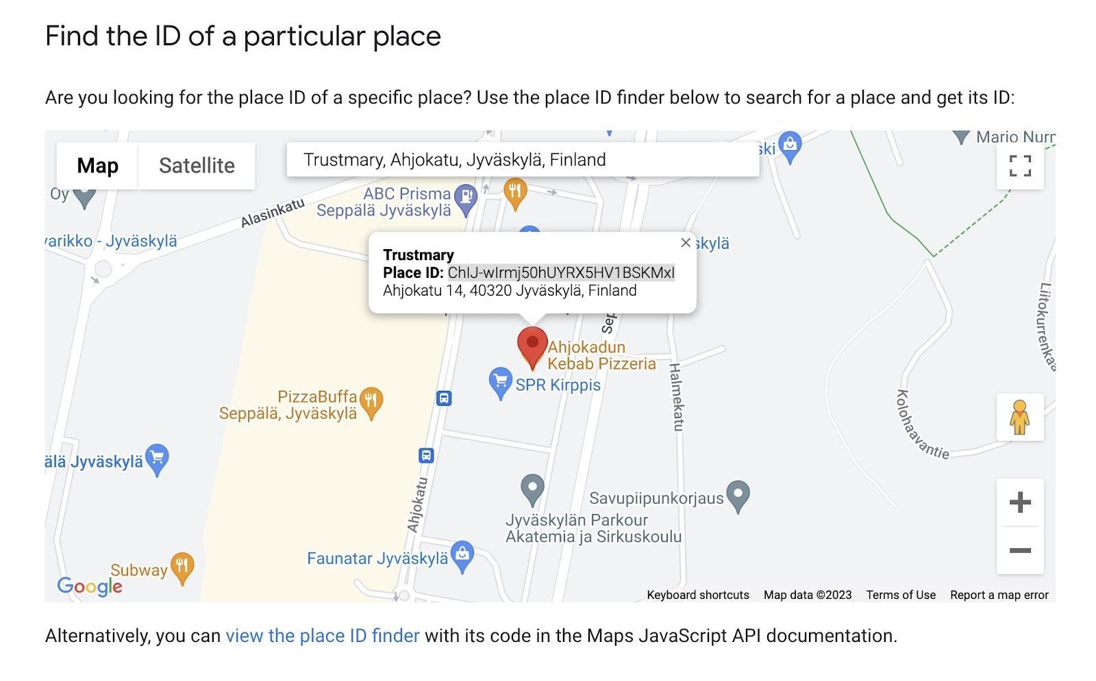 copiez l’ID de lieu pour le coller sur le lien d’avis Google