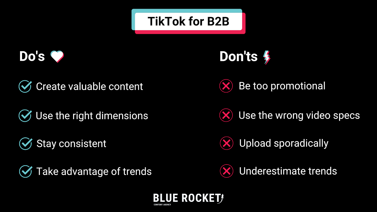 TikTok for B2B Do's and Dont's