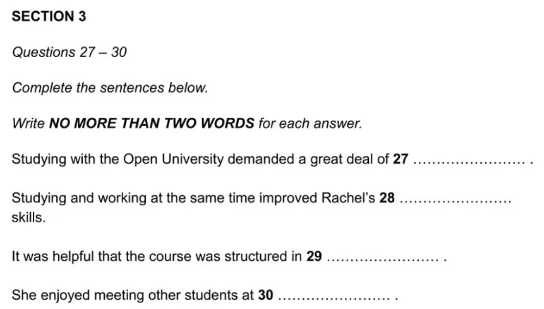 ielts listening open university