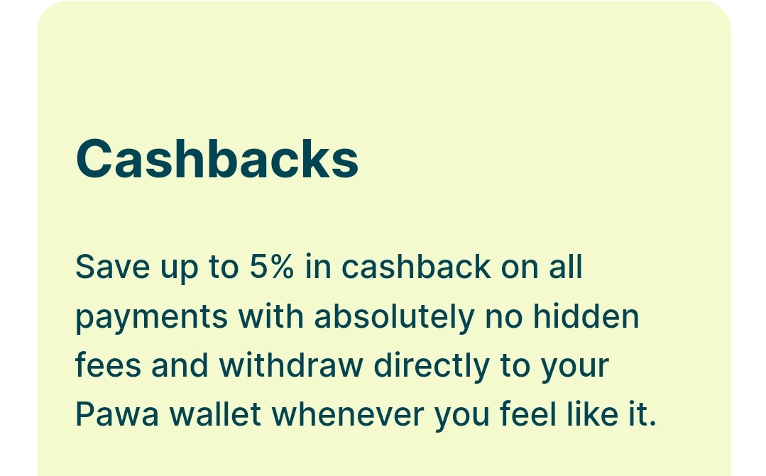 Pawawallet cashback