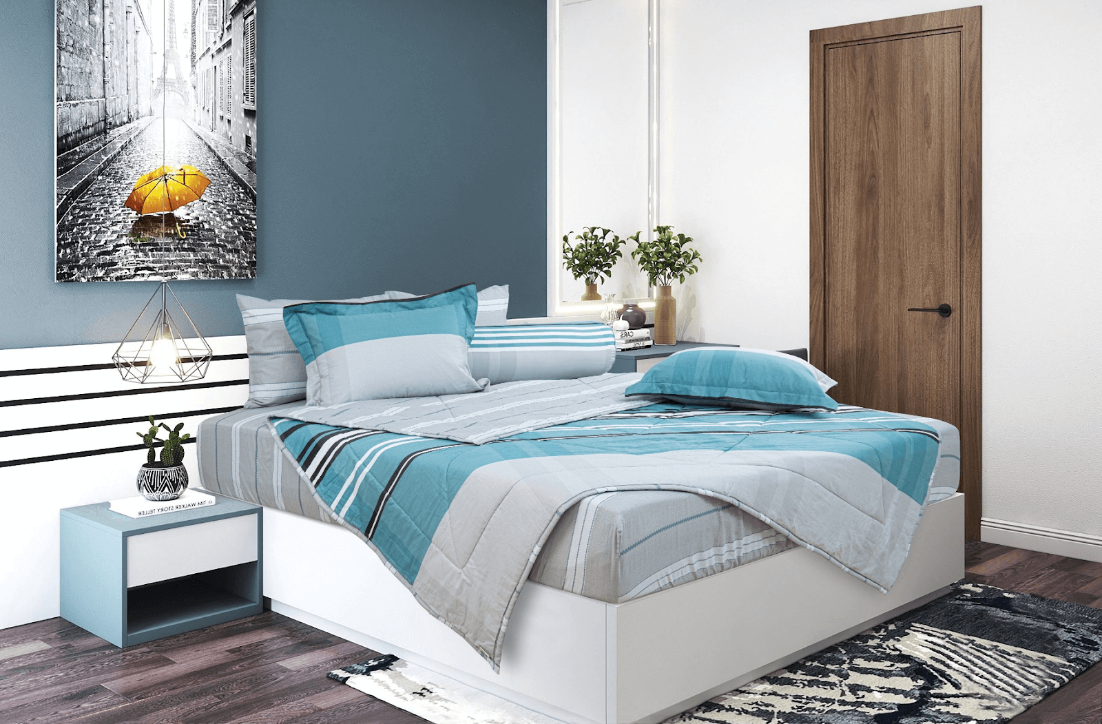 Ga giường cotton Hanvico Merry mang lại vẻ đẹp nhẹ nhàng, thanh thoát cho phòng ngủ của bạn. 