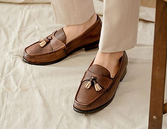 Giày mặc vest cưới- giày lười nam