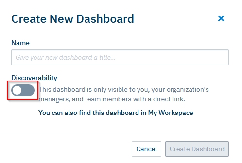 Amplitude Dashboard: Toggle Discoverability