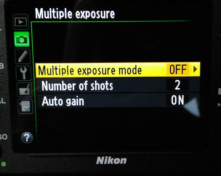 Dupla exposição na câmera - Nikon 2