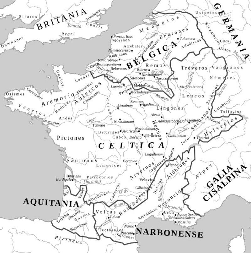 El territorio de los parisii estuvo situado al norte de la provincia romana de la Galia Céltica, donde hoy se ubica París.