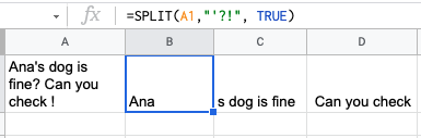 Split cell vertically in google sheets example