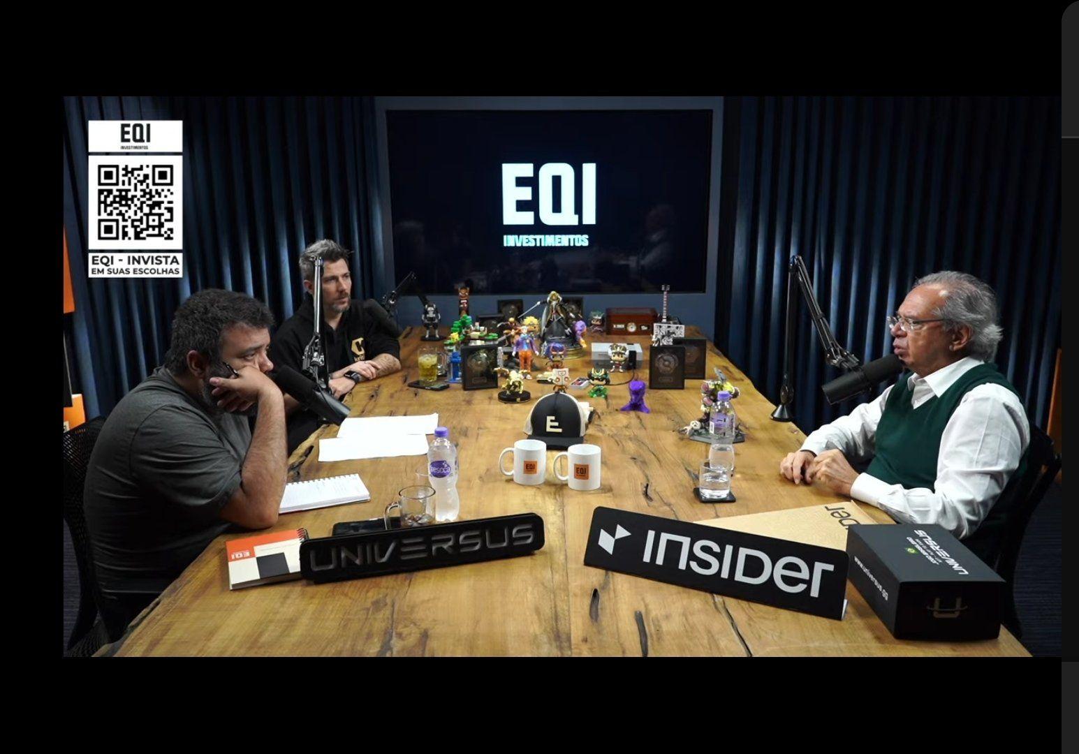 Foto do Flow Podcast com Paulo Guedes