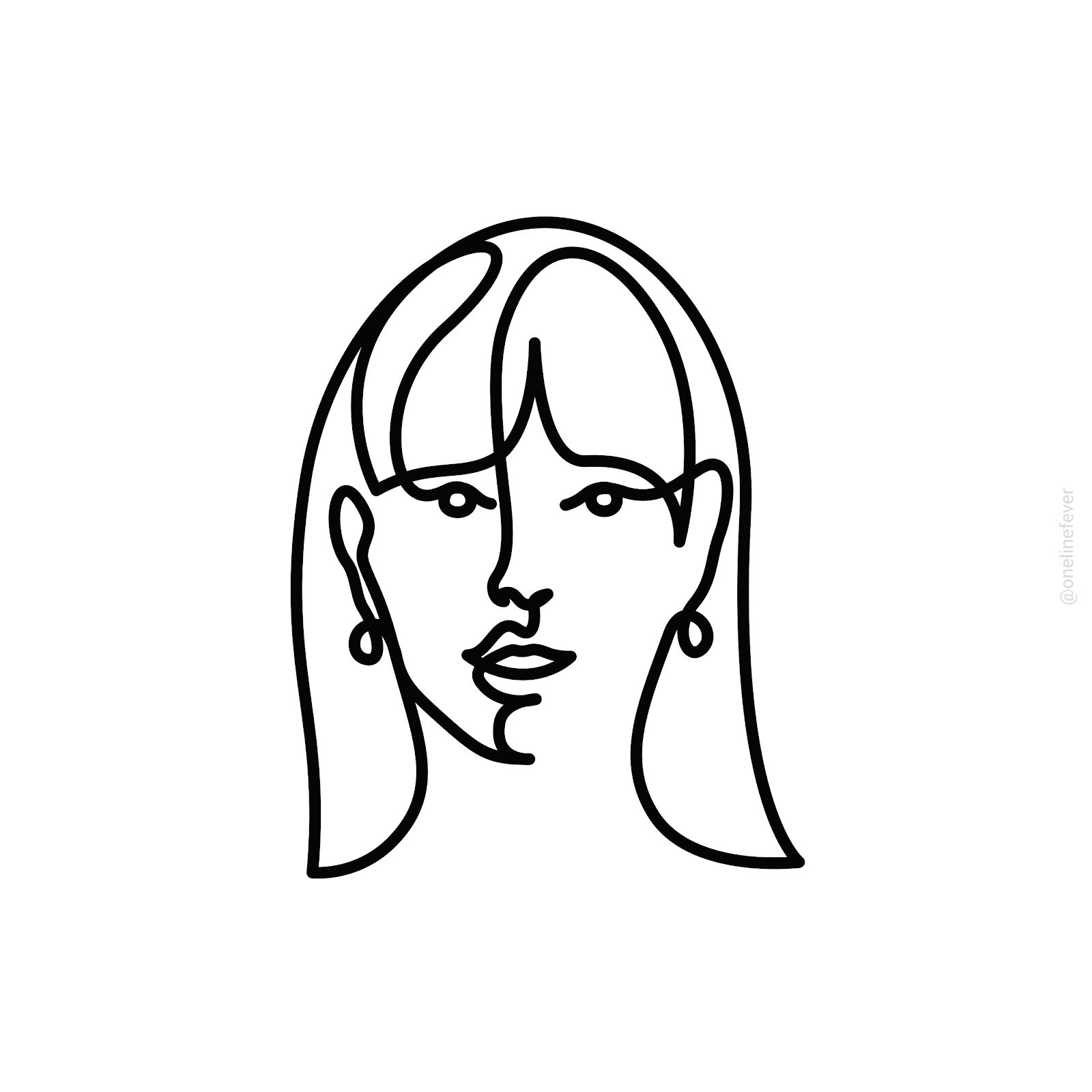 Drawing celebrity in one line design style