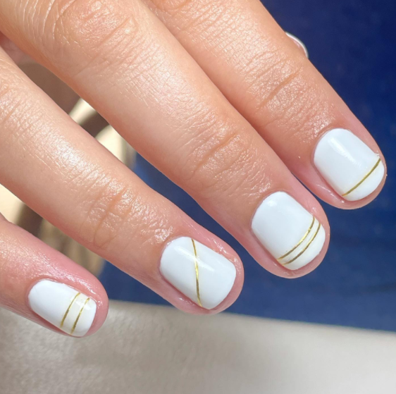 Golden Line nails
