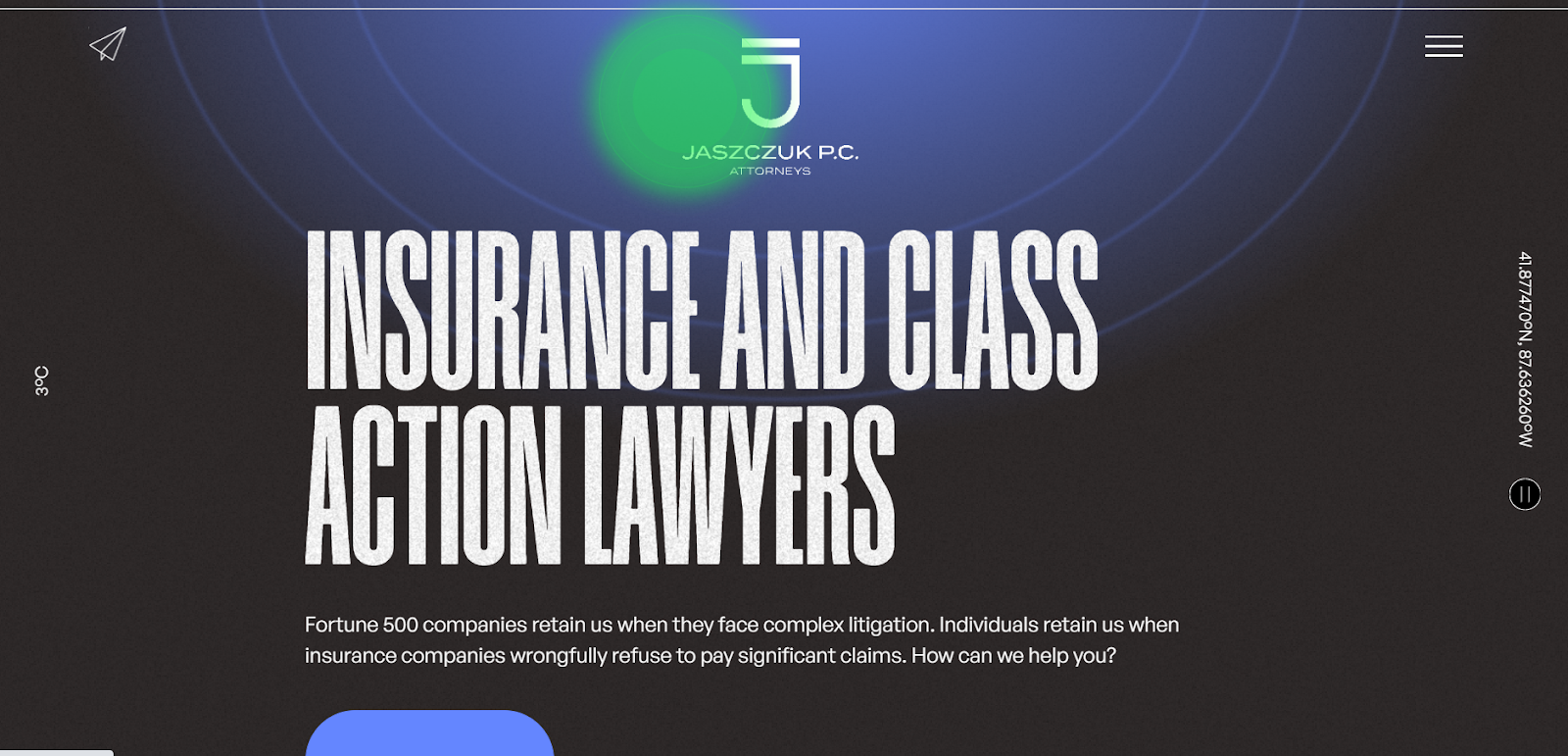 A class action lawyer's website