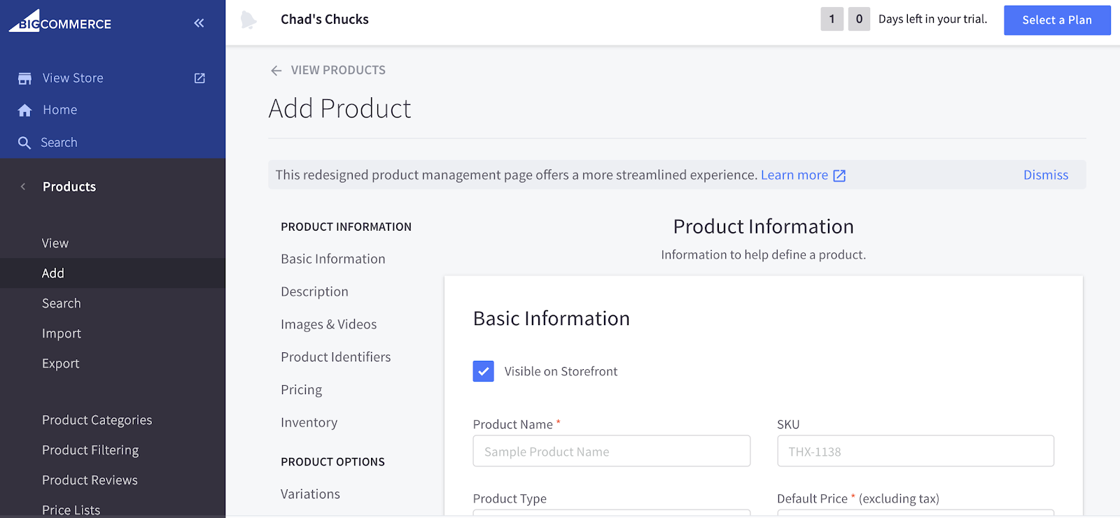 adding information to your bigcommerce products