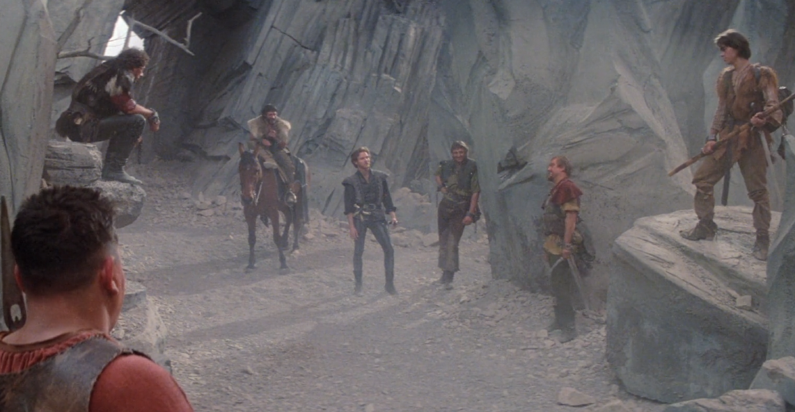 Colwyn’s journey begins and befriends a group of misfits in the movie Krull 