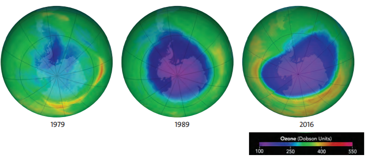 Area di atas Antartika dimana lubang ozon terdeteksi. Sumber: NASA’s Ozone Hole Watch