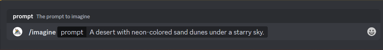 Use /imagine in discord to use Midjourney Bot