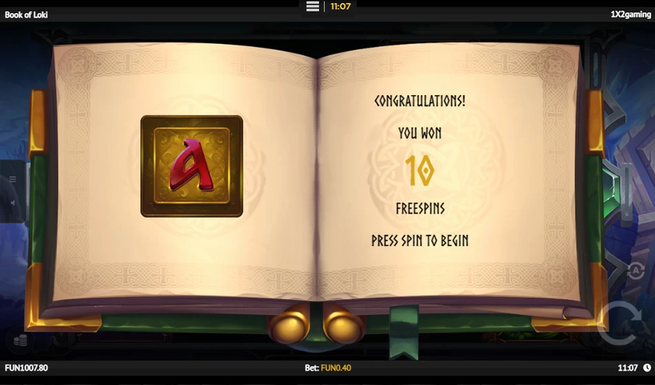 Mode Free Spins, Book of Loki, casino slot